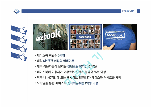 페이스북 Facebook 기업분석과 페이스북 경영,마케팅전략 성공사례분석및 페이스북 미래전망분석 PPT (발표스피치대본첨부)   (4 )